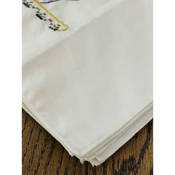 Hand Embroidered Dish Towel Napkins Set 4 Kitten Cats Grandma Chic Cottagecore - Picture 10 of 11